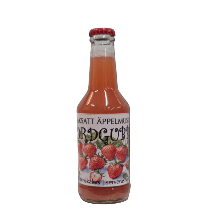 Jordgubb - Smaksatt äppelmust - Sundsvalls Musteri